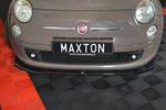 Maxton Parts - Frontlippe V.2 passend für Fiat 500 Hatchback vor FL schwarz Hochglanz