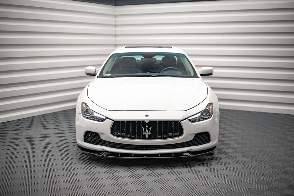 Maxton Parts - Frontlippe V.2 passend für Maserati Ghibli Mk3 schwarz Hochglanz
