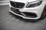 Maxton Parts - Frontlippe V.2 passend für Mercedes-AMG C63 Coupe AMG Aero Pack C205 FL schwarz Hochglanz