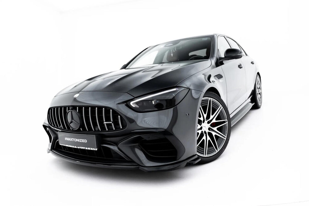 Maxton Parts - Frontlippe V.2 passend für Mercedes-AMG C63 Limousine / Kombi W206 / S206 schwarz Hochglanz