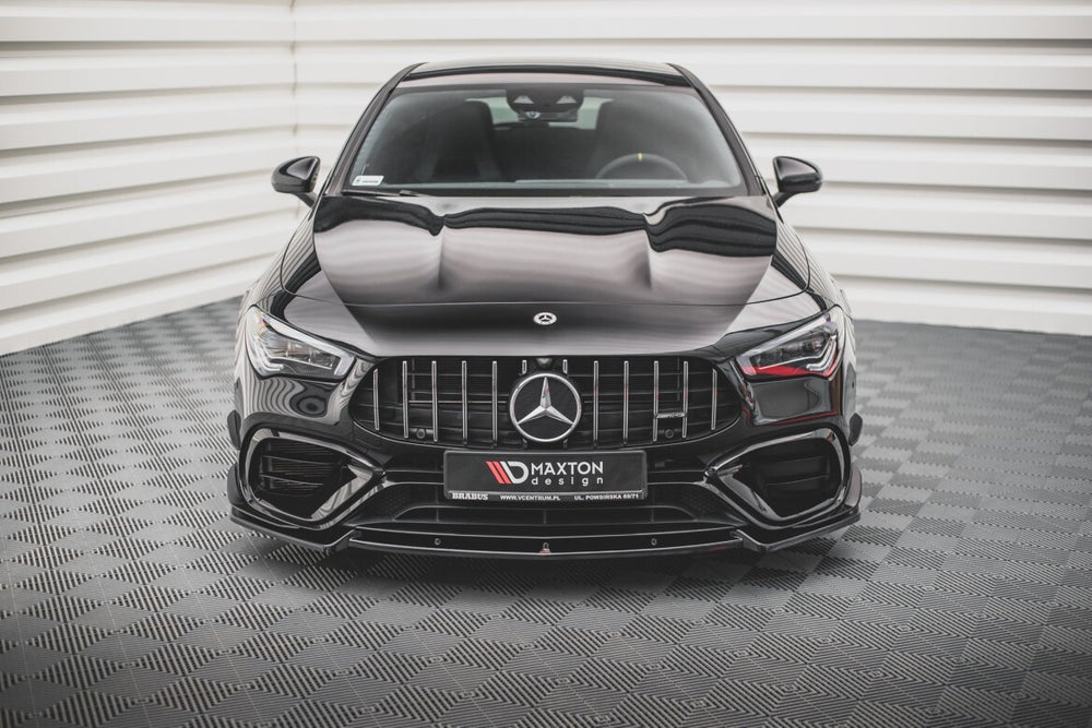 Maxton Parts - Frontlippe V.2 passend für Mercedes-AMG CLA 45 Aero C118 schwarz Hochglanz