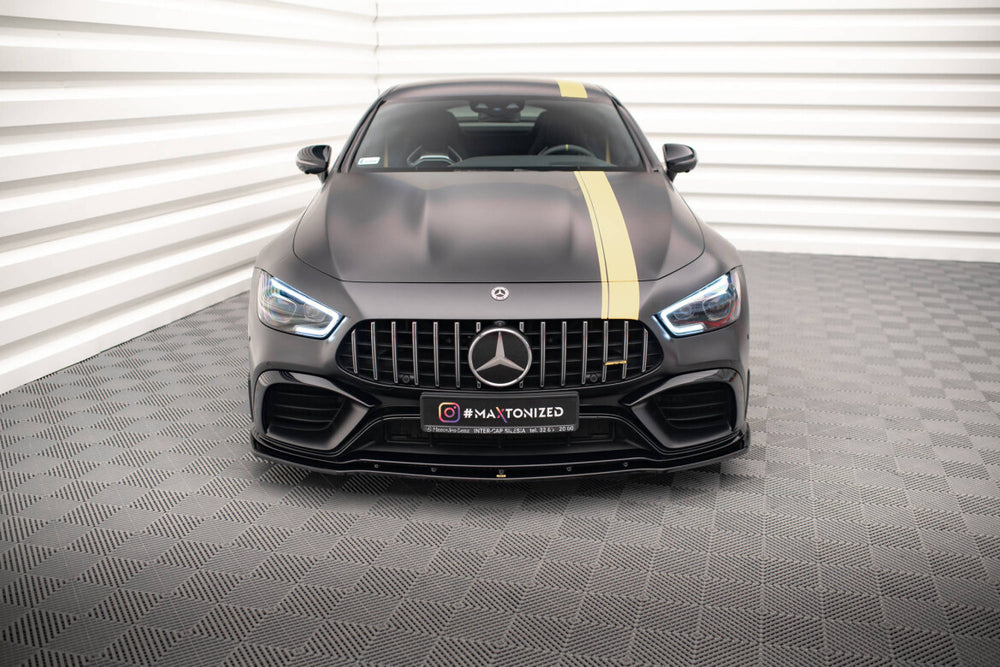 Maxton Parts - Frontlippe V.2 passend für Mercedes-AMG GT 63S 4 Door Coupe Aero X290 schwarz Hochglanz