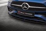 Maxton Parts - Frontlippe V.2 passend für Mercedes C AMG-Line / 43 AMG W206 schwarz Hochglanz