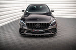 Maxton Parts - Frontlippe V.2 passend für Mercedes C AMG Line Limousine / Coupe / Kombi W205 / C205 / S205 FL schwarz Hochglanz