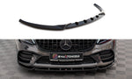 Maxton Parts - Frontlippe V.2 passend für Mercedes C AMG Line Limousine / Coupe / Kombi W205 / C205 / S205 FL schwarz Hochglanz