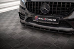 Maxton Parts - Frontlippe V.2 passend für Mercedes C AMG Line Limousine / Coupe / Kombi W205 / C205 / S205 FL schwarz Hochglanz