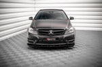Maxton Parts - Frontlippe V.2 passend für Mercedes C Coupe / Limousine / Kombi AMG-Line C204 / W204 FL / S204 FL schwarz Hochglanz