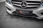 Maxton Parts - Frontlippe V.2 passend für Mercedes E AMG-Line Limousine W212 FL schwarz Hochglanz