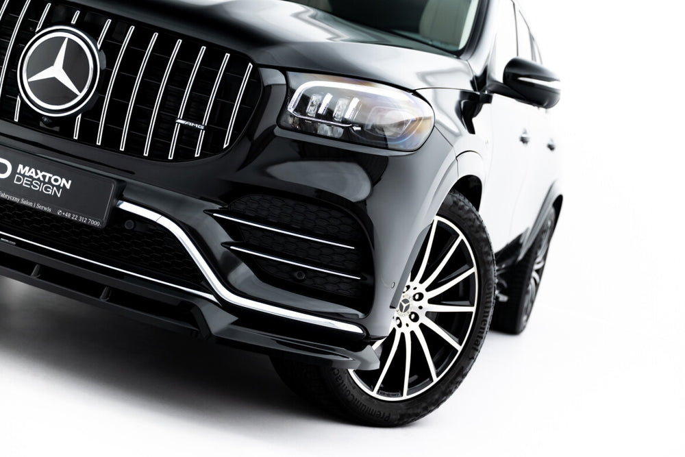 Maxton Parts - Frontlippe V.2 passend für Mercedes GLS AMG-Line X167 schwarz Hochglanz