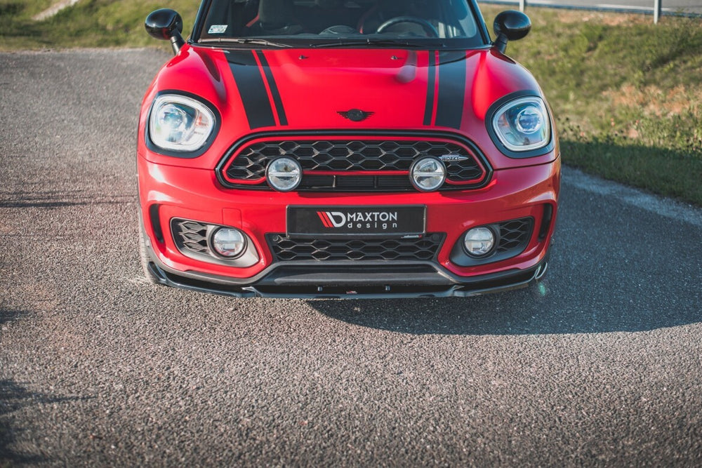 Maxton Parts - Frontlippe V.2 passend für Mini Countryman Mk2 F60 JCW schwarz Hochglanz