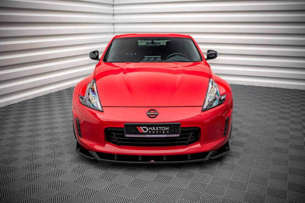 Maxton Parts - Frontlippe V.2 passend für Nissan 370Z FL schwarz Hochglanz