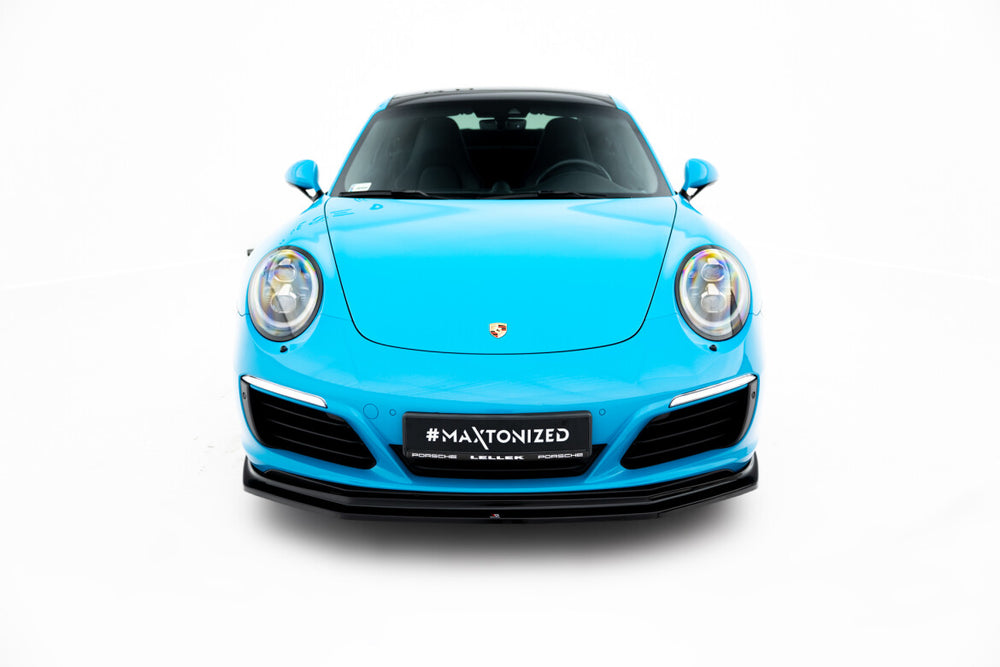 Maxton Parts - Frontlippe V.2 passend für Porsche 911 Carrera 991 FL schwarz Hochglanz