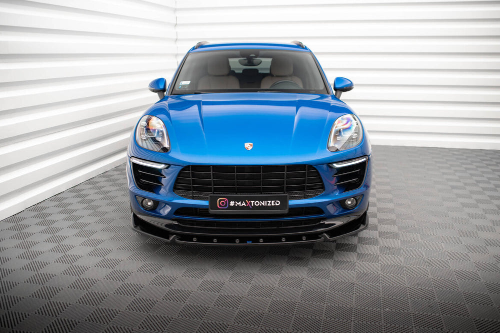 Maxton Parts - Frontlippe V.2 passend für Porsche Macan Mk1 schwarz Hochglanz
