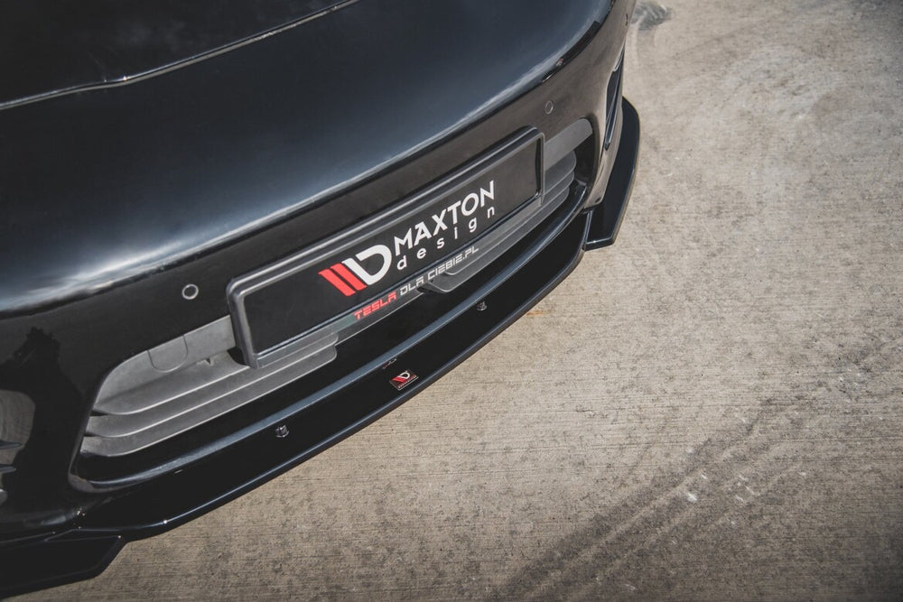 Maxton Parts - Frontlippe V.2 passend für Porsche Panamera Turbo 970 FL schwarz Hochglanz