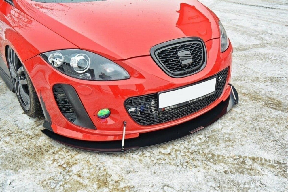 Maxton Parts - Frontlippe V.2 passend für Seat Leon MK2 MS DESIGN schwarz matt