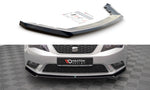 Maxton Parts - Frontlippe V.2 passend für Seat Leon Mk3 schwarz Hochglanz