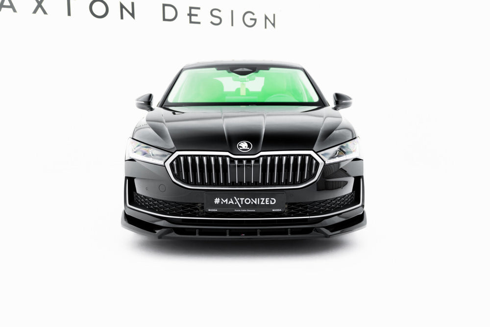 Maxton Parts - Frontlippe V.2 passend für Skoda Superb Mk4 schwarz Hochglanz