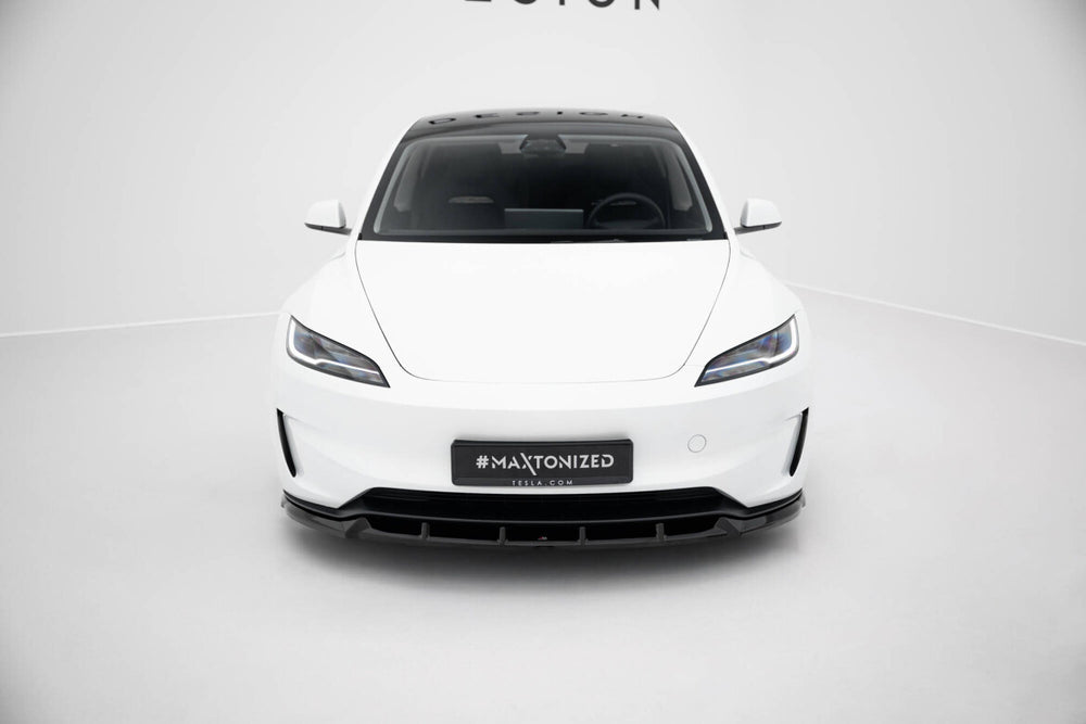 Maxton Parts - Frontlippe V.2 passend für Tesla Model 3 Performance Mk1 FL schwarz Hochglanz