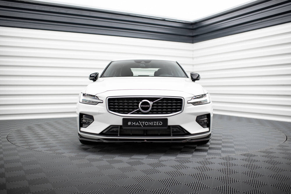 Maxton Parts - Frontlippe V.2 passend für Volvo S60/V60 R-Design Mk3 schwarz Hochglanz
