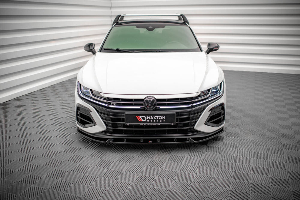 Maxton Parts - Frontlippe V.2 passend für VW Arteon R Limousine / Shooting Brake Mk1 FL schwarz Hochglanz