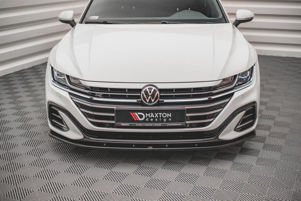 Maxton Parts - Frontlippe V.2 passend für VW Arteon R-Line Limousine / Shooting Brake Mk1 FL schwarz Hochglanz