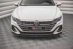 Maxton Parts - Frontlippe V.2 passend für VW Arteon R-Line Limousine / Shooting Brake Mk1 FL schwarz Hochglanz