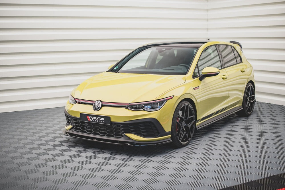 Maxton Parts - Frontlippe V.2 passend für VW Golf GTI Clubsport Mk8 schwarz Hochglanz