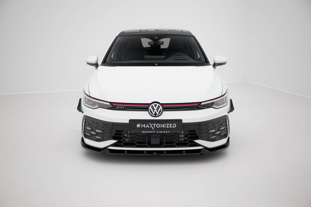 Maxton Parts - Frontlippe V.2 passend für VW Golf GTI / GTE / R-Line Mk8 FL schwarz Hochglanz