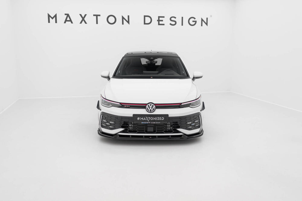 Maxton Parts - Frontlippe V.2 passend für VW Golf GTI / GTE / R-Line Mk8 FL schwarz matt