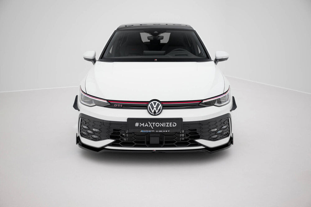 Maxton Parts - Frontlippe V.3 + Flaps passend für VW Golf GTI / GTE / R-Line Mk8 FL