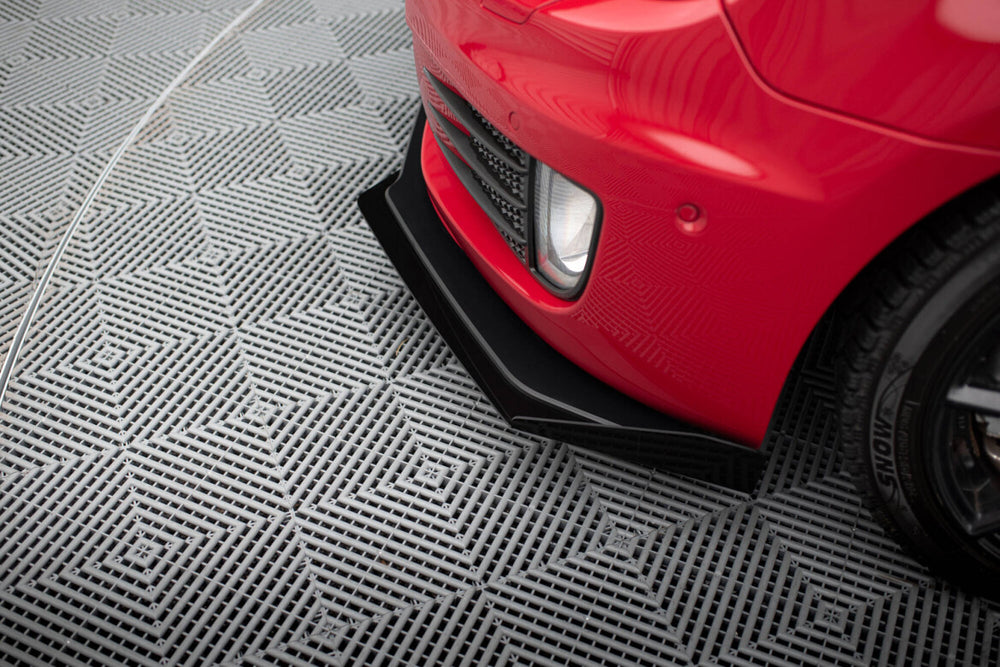 Maxton Parts - Frontlippe V.3 + Flaps passend für VW Golf GTI Mk6 schwarz Hochglanz