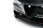Maxton Parts - Frontlippe V.3 passend für Alfa Romeo Stelvio Mk1 schwarz Hochglanz
