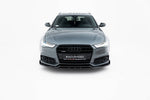 Maxton Parts - Frontlippe V.3 passend für Audi A6 / A6 C7 S-line/ S6 C7 FL schwarz Hochglanz