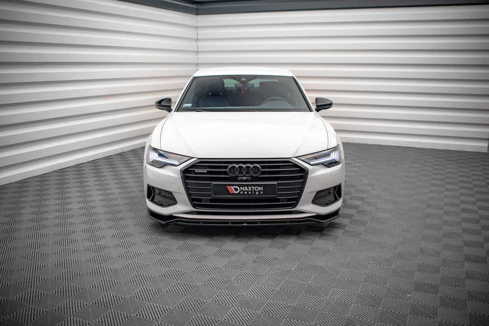 Maxton Parts - Frontlippe V.3 passend für Audi A6 C8 schwarz Hochglanz