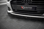 Maxton Parts - Frontlippe V.3 passend für Audi A6 C8 schwarz Hochglanz