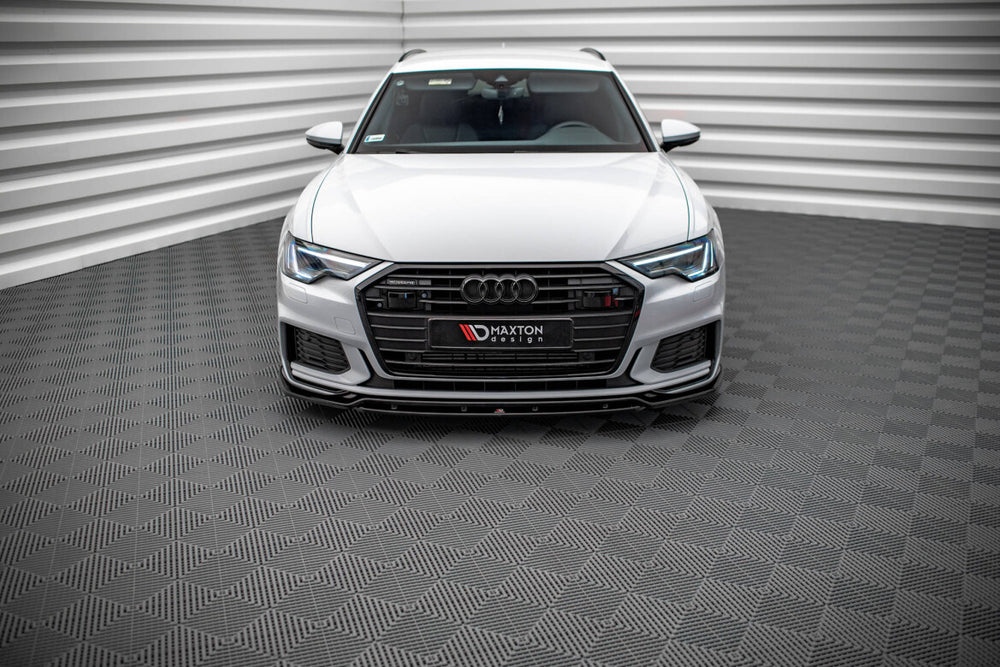 Maxton Parts - Frontlippe V.3 passend für Audi A6 S-Line / S6 C8 / C8 FL schwarz Hochglanz