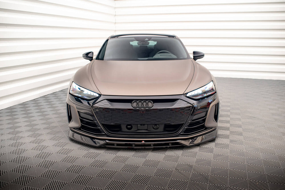 Maxton Parts - Frontlippe V.3 passend für Audi e-Tron GT / RS GT Mk1 schwarz Hochglanz