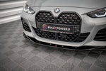 Maxton Parts - Frontlippe V.3 passend für BMW 4er / i4 Gran Coupe M-Paket / M440i G26 schwarz Hochglanz