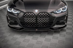 Maxton Parts - Frontlippe V.3 passend für BMW 4er M-Paket / M440i G22 / G23 / G22 FL / G23 FL schwarz Hochglanz