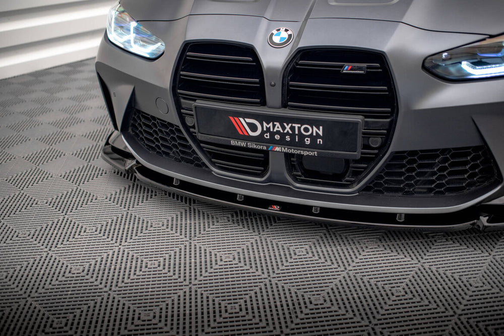 Maxton Parts - Frontlippe V.3 passend für BMW M3 / M4 G80 / G81 / G82 schwarz Hochglanz