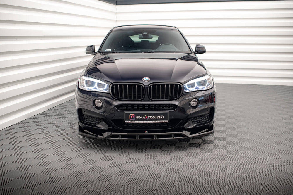 Maxton Parts - Frontlippe V.3 passend für BMW X6 M-Paket F16 schwarz Hochglanz