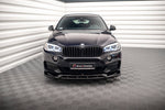 Maxton Parts - Frontlippe V.3 passend für BMW X6 M-Paket F16 schwarz Hochglanz
