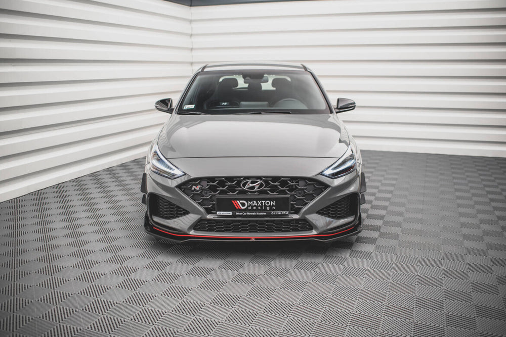 Maxton Parts - Frontlippe V.3 passend für Hyundai I30 N / I30 N-Line Hatchback/Fastback Mk3 FL schwarz Hochglanz