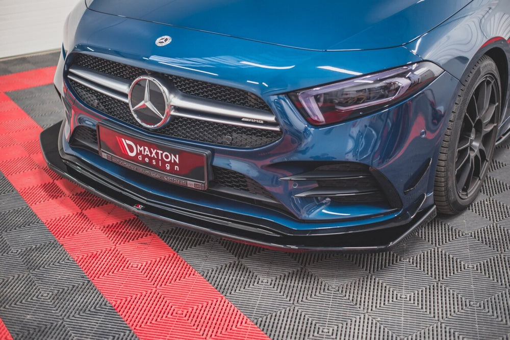 Maxton Parts - Frontlippe V.3 passend für Mercedes A35 AMG Aero W177 schwarz Hochglanz