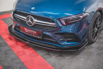 Maxton Parts - Frontlippe V.3 passend für Mercedes A35 AMG Aero W177 schwarz Hochglanz