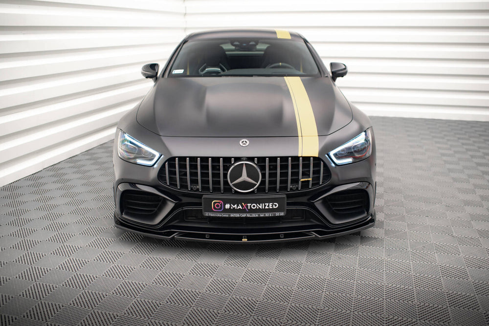 Maxton Parts - Frontlippe V.3 passend für Mercedes-AMG GT 63S 4 Door Coupe Aero X290 schwarz Hochglanz