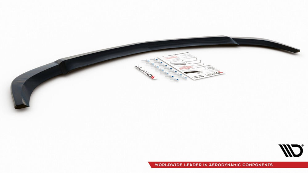 Maxton Parts - Frontlippe V.3 passend für Mercedes C Coupe / Limousine / Kombi AMG-Line C204 / W204 FL / S204 FL schwarz Hochglanz
