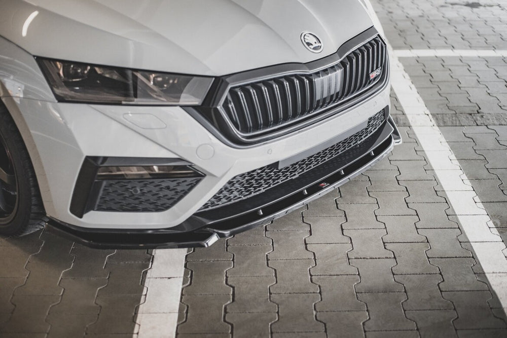 Maxton Parts - Frontlippe V.3 passend für Skoda Octavia RS Mk4 schwarz Hochglanz