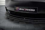 Maxton Parts - Frontlippe V.3 passend für Tesla Model 3 schwarz Hochglanz