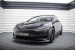 Maxton Parts - Frontlippe V.3 passend für Tesla Model 3 schwarz Hochglanz